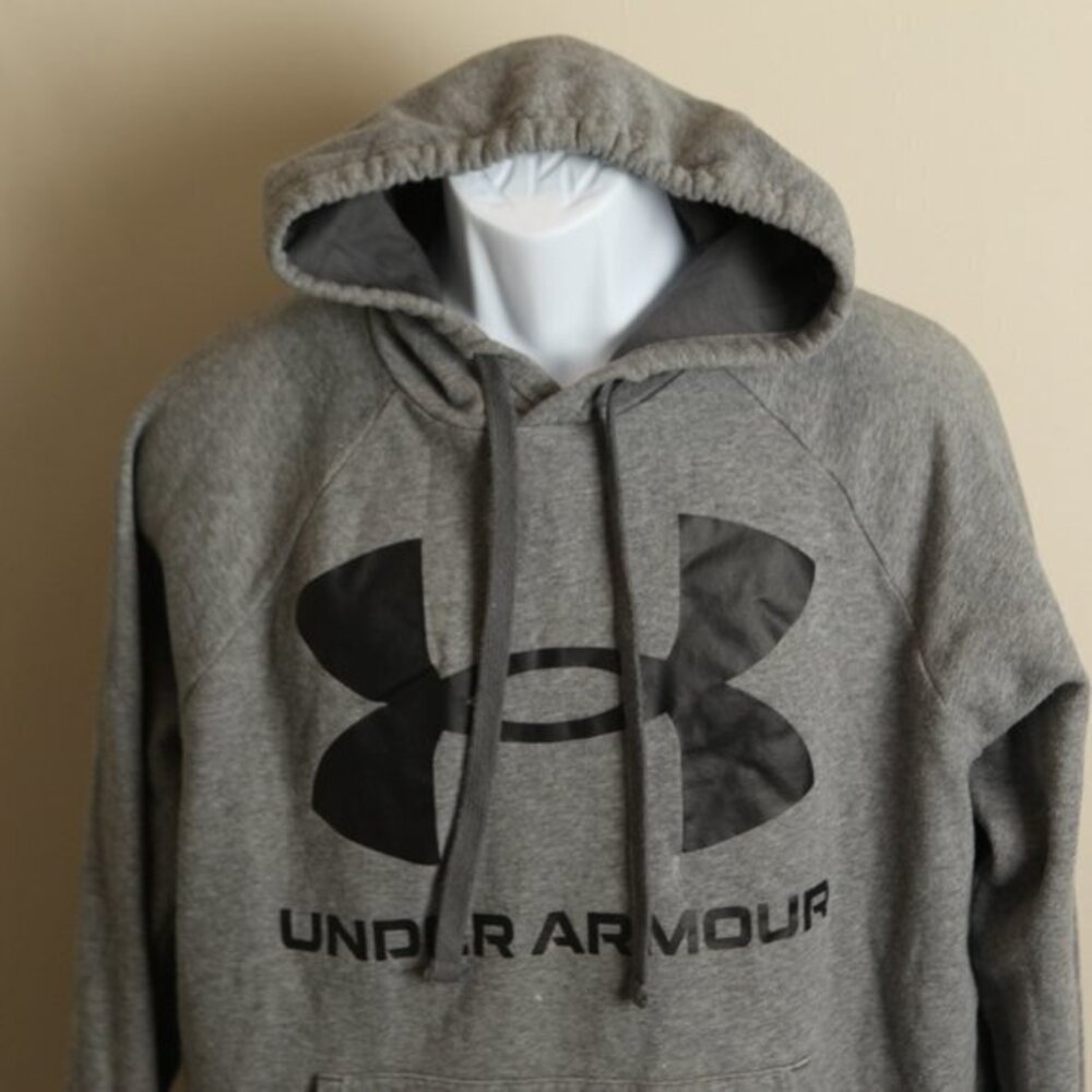🔥 Under Armour Men’s ColdGear Hoodie Sweatshirt Gray Long Sleeve Size M 💪